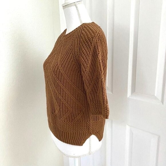 Bryan Brown Chunky Knit Sweater Size Small Boutique Brand Elbow Length Sleeves - Picture 5 of 8
